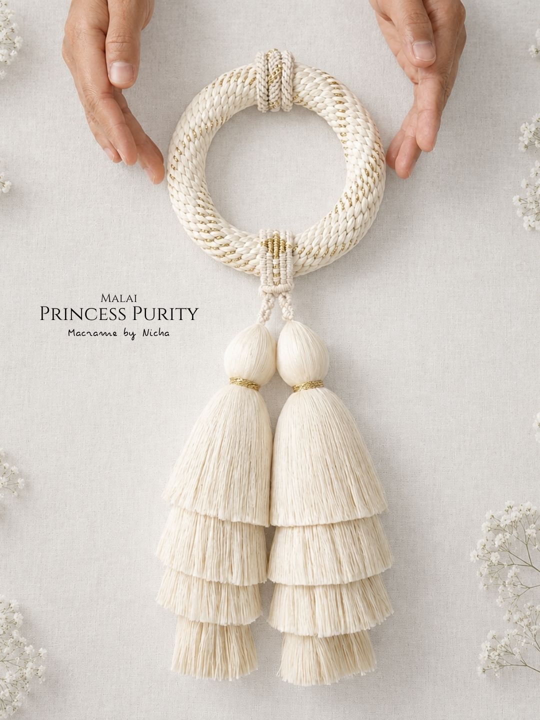Malai Princess Purity, an ivory and gold Phuang Malai by Nichanan A-Ngi